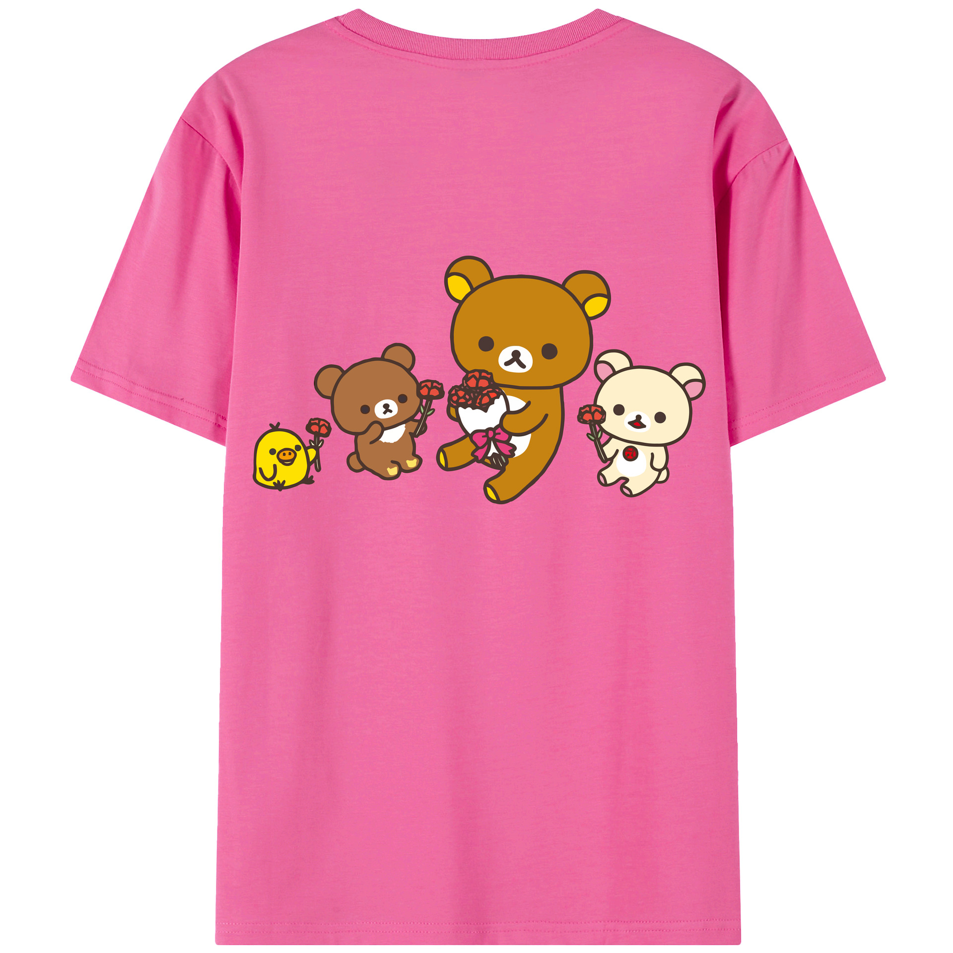 （画像用） リラックマ リラックマ キイロイトリ Rilakkuma Korilakkuma Kiiroitori レディース半袖Tシャツ(バックプリント)